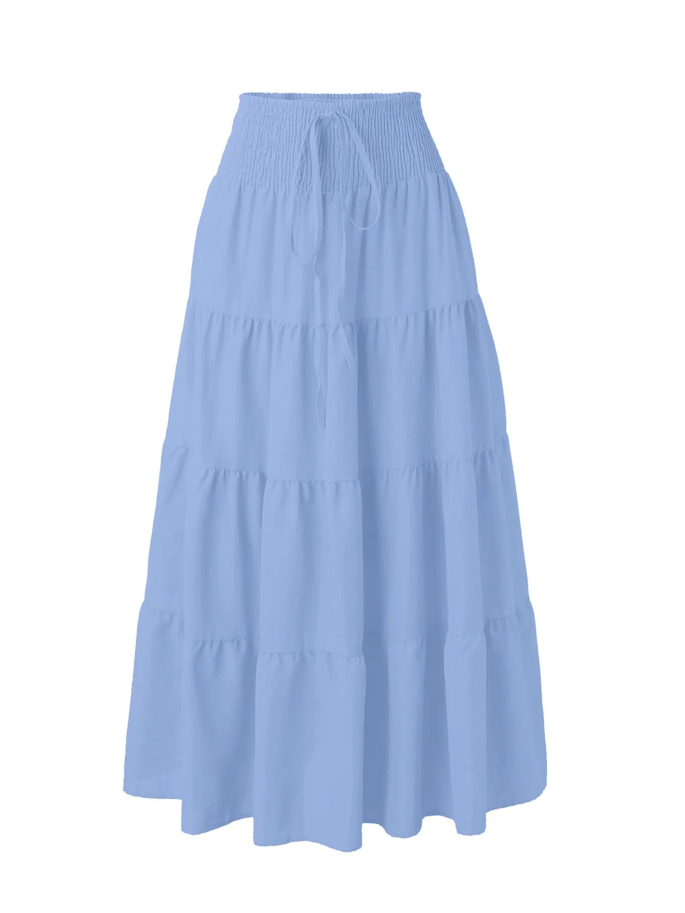 Women's Maxi Skirt High Waisted Slimming a Line Design with Elastic Waist Perfect for Summer and Beach Wear