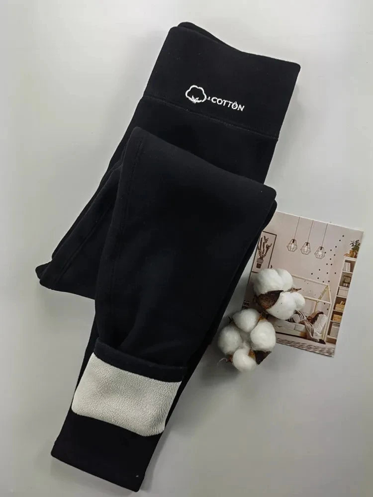 2024 Winter Thermal Leggings Women -15 ℃ Velvet Cotton Slim Tights Fleece Pants Stretch Thick Warm Skinny Leggings For Women