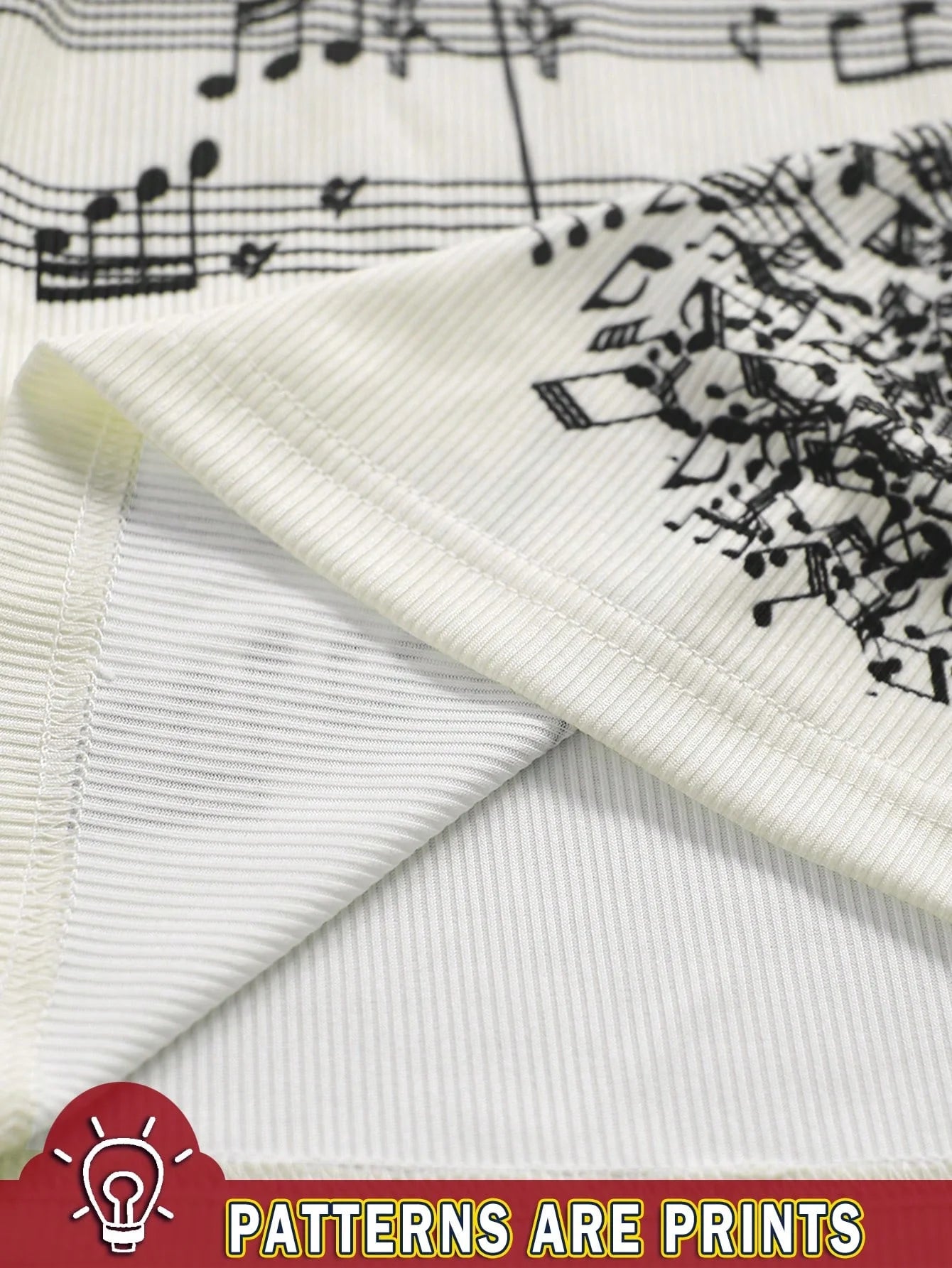 Women's Retro Off-Shoulder Long-Sleeved Slim-Fit T-Shirt, Adorned With Musical Note Print, Fashionable, Y2K Retro Style, High-Qu