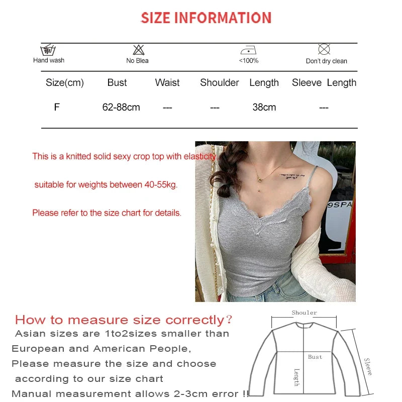 ITOOLIN Summer Women Solid Backless Tank Top With Bra Pad Lace Patchwork Spaghetti Sexy Crop Top Sweet Backless Cotton Camis Top