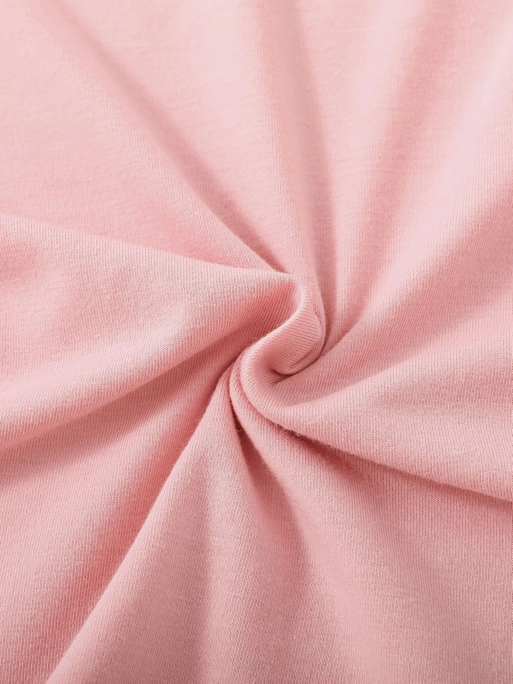 Pink Heart Pattern Teacher T-Shirt  Pink Heart and Apple Pattern Print Crew Neck Short Sleeve Top for Women Urban Style Printed