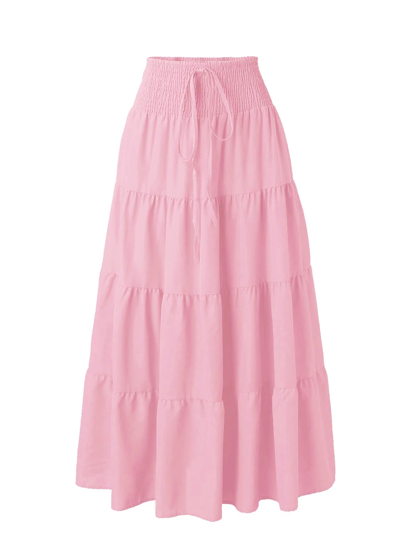 Women's Maxi Skirt High Waisted Slimming a Line Design with Elastic Waist Perfect for Summer and Beach Wear